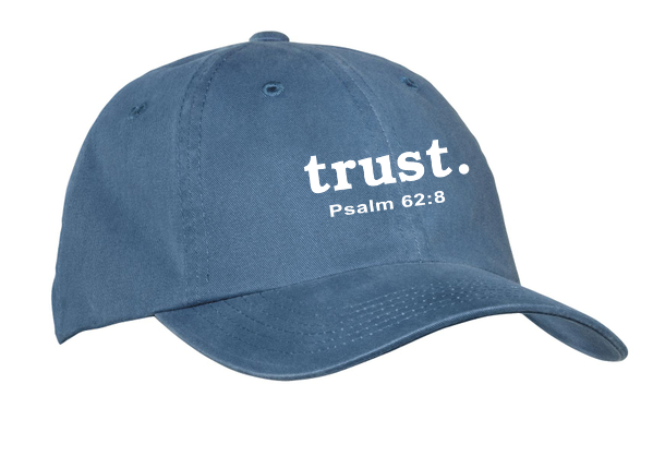 Trust Garment Washed Hat Blue One Word Worship